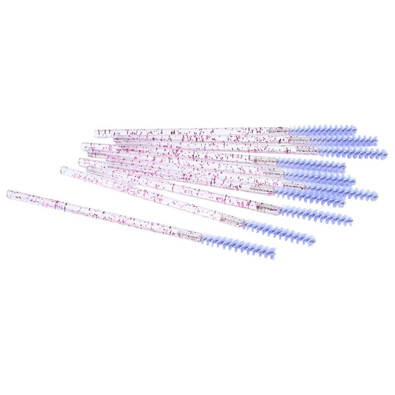 SenRocc Mini Disposable Skinny Mascara Wands 50pcs Micro Eyelash Brush Small Purple Makeup Brush Applicators Eyebrow Spoolies (Skinny-C-Purple-50) - Image 4